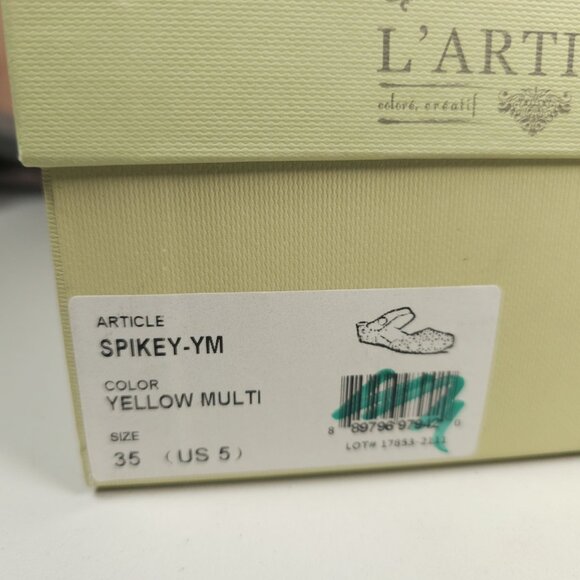 NIB L'ARTISTE Spikey Mary Jane Clogs Slip On Yellow Multi Floral EU 35 - US 5 - Picture 10 of 10